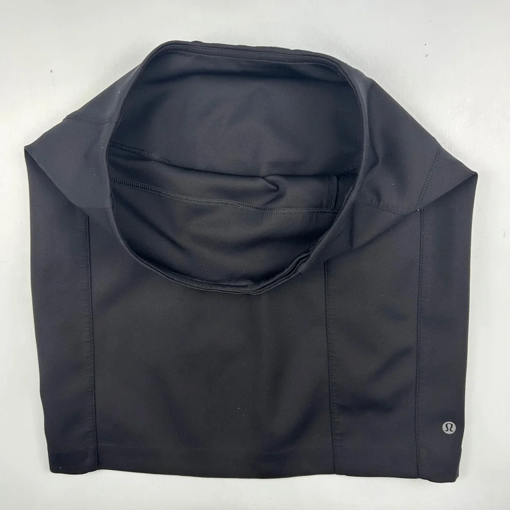 Lululemon Athletica Black Athletic Mini Skirt Size 8 Zipper Pocket Activewear - Picture 2 of 7